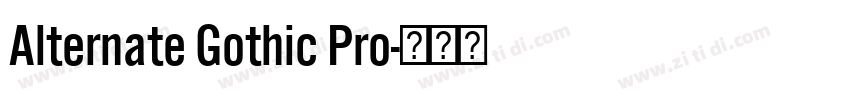 Alternate Gothic Pro字体转换